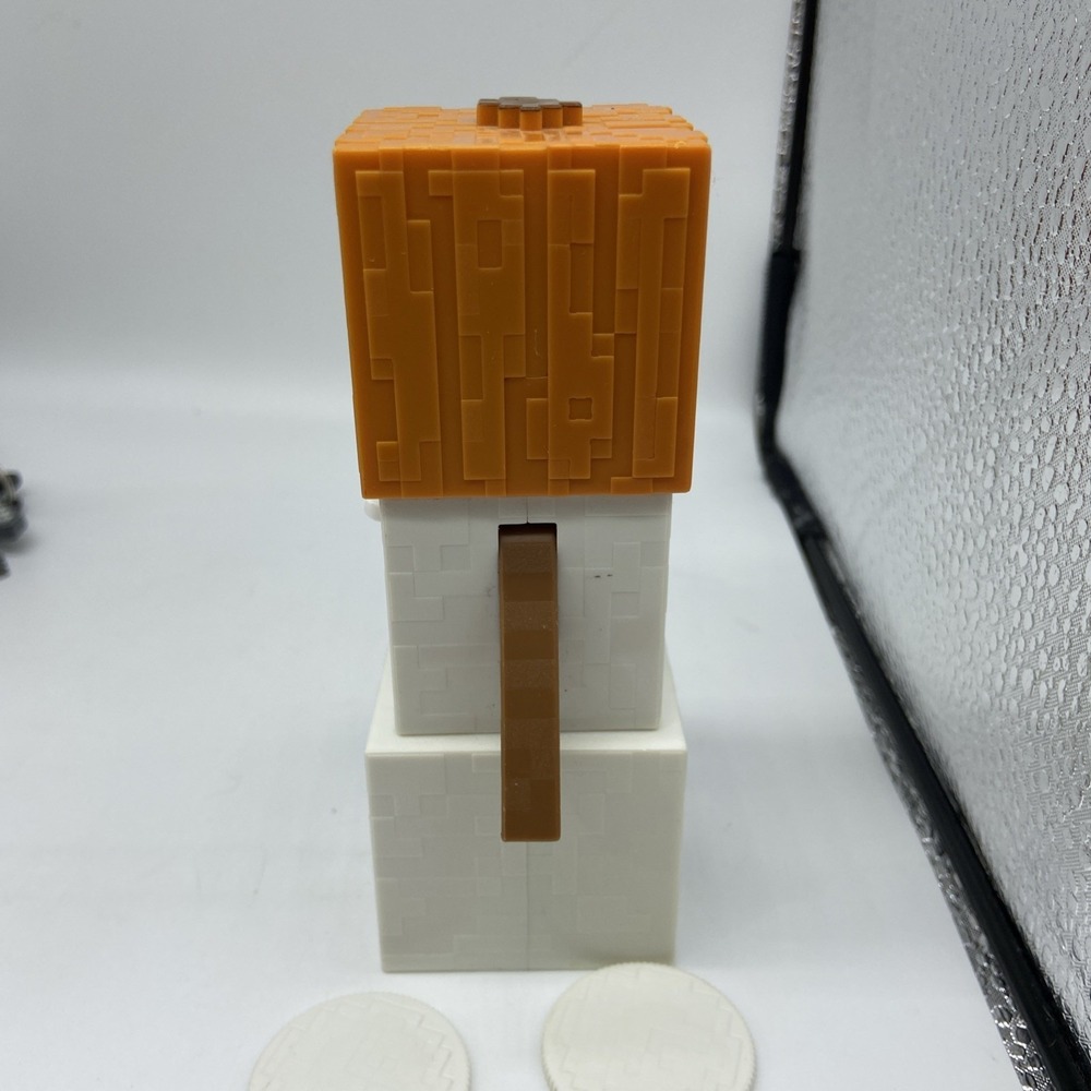 Minecraft Snow Golem Large Action Figure Mattel 2015 DNH19 Jack O'Lantern Works - Picture 5 of 6